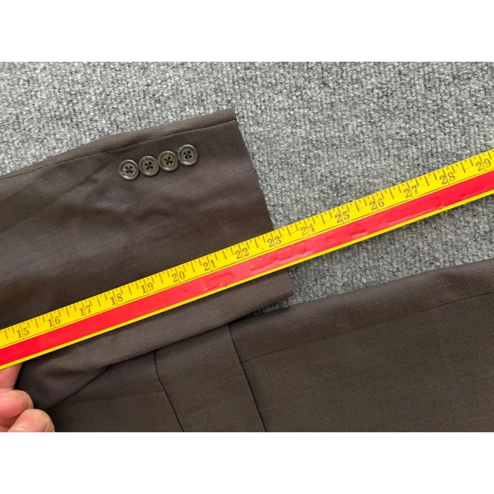 Brooks Brothers Mens 40 Reg Wool Blazer Sport Coat Dark Brown 2 Button USA Made